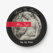 rouwen met Angel / Memorial, Funeral,  Papieren Bordje (Voorkant)