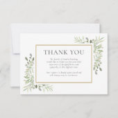 Rouwend Herdenkingsaquarelblad Foto Bedankkaart (Voorkant)