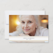 Rouwend Herdenkingsaquarelblad Foto Bedankkaart (Achterkant)