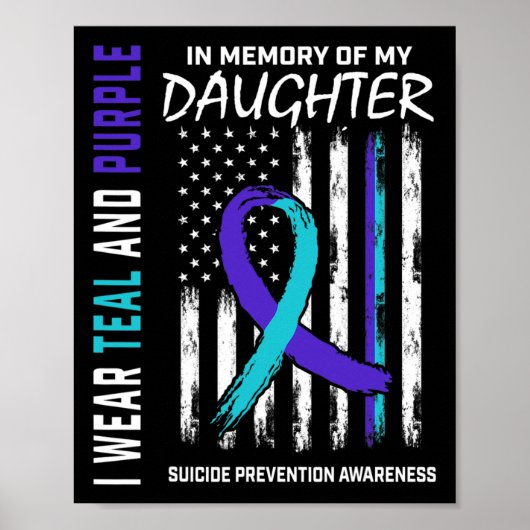 rouwende dochter zelfmoord bewustwording preventie poster (Voorkant)