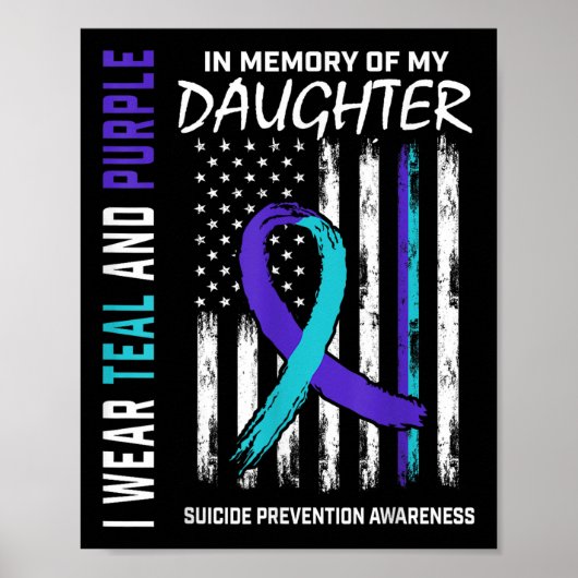 rouwende dochter zelfmoord bewustwording preventie poster (Voorkant)