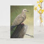 "Rouwende duif" Art Reproduction Notecards Kaart (Gele Bloem)