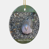 Rouwende Duif Foto Ornament (Rechts)