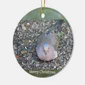 Rouwende Duif Foto Ornament (Links)