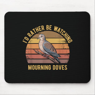 Rouwende Duif Vogelliefhebber Retro Sunset Bird Muismat