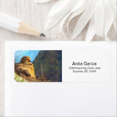 Rouwende duif Vrouw met Baby saguaro cactus nest Etiket (Insitu)