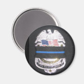 ROUWENDE DUNNE BLAUWE LIJN MAGNEET (Voorkant / Achterkant)