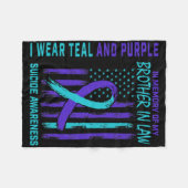 Rouwende geschenken Verlies van broer in de wet Ze Fleece Deken (Voorkant (Horizontaal))