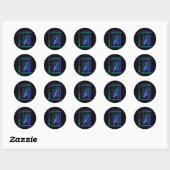 Rouwende geschenken Verlies van Godfather Zelfmoor Ronde Sticker (Vel)