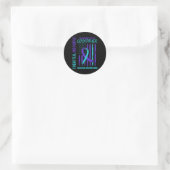 Rouwende geschenken Verlies van Godfather Zelfmoor Ronde Sticker (Tas)