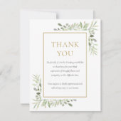Rouwfoto Dankkaart met Groene Elementen Bedankkaart (Voorkant)