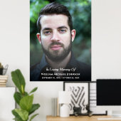 Rouwfoto Herdenking Ter Nagedachtenis Poster (Thuiskantoor)