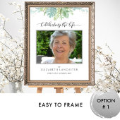 Rouwfoto Luchtige groene beplanting bord begroetin Poster