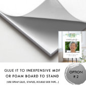 Rouwfoto Luchtige groene beplanting bord begroetin Poster