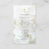 Rouwfotokaart Blijvende Harten Kruis Gebedskaart Visitekaartje (Achterkant)