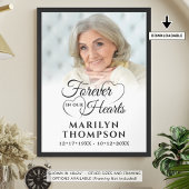 Rouwgedenk Foto NOOIT VERGETEN IN ONZE HARTEN Poster