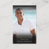 Rouwgedenk Gedicht Foto Gebedskaart Visitekaartje (Voorkant)