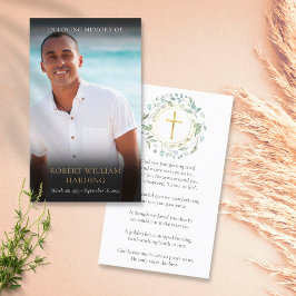 Rouwgedenk Gedicht Foto Gebedskaart Visitekaartje