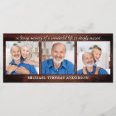 Rouwgedenkboek met 3 foto's Gebedenkaart voor de u Menu (Voorkant)