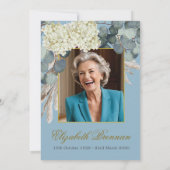 Rouwgedenkwaardige Religieuze Bloemige Foto Elegan Kaart (Achterkant)