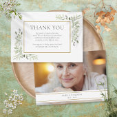 Rouwgedenkwaterverfblad Foto Bedankkaart