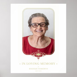 Rouwgouden Effect Sierlijke Kant Effect Foto Poster