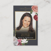 Rouwherdenking Bloem Foto Gebedskaarten Visitekaartje (Voorkant)