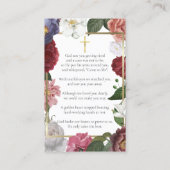 Rouwherdenking Bloem Foto Gebedskaarten Visitekaartje (Achterkant)