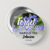 Rouwherdenking In Liefdevolle Herinnering | Vergee Ronde Button 7,6 Cm (Voorkant /achterkant)