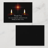 Rouwkaars Dankjewel Kaart Notitiekaartje (Voorkant / Achterkant)