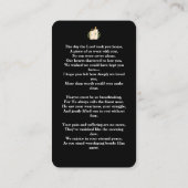 Rouwkaart - Herdenking van het Leven Memoria Visitekaartje (Achterkant)