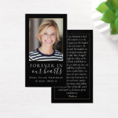 rouwkaart 'In ons hart voor altijd' Visitekaartje (Bureau)