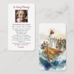 Rouwkaart Jezus gebedskaart Religieuze Jezus op bo Visitekaartje