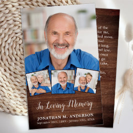 Rouwkaart Landelijk 4 Foto Collage Bidprentjes Visitekaartje