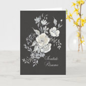 Rouwkaart met Witte Anemonen Kaart (Gele Bloem)