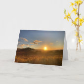rouwkaart met zonsondergang kaart (Gele Bloem)