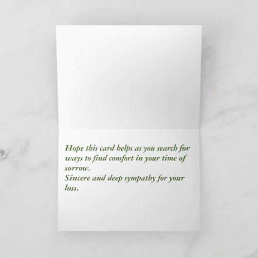 Rouwkaarten Kaart (Binnen)