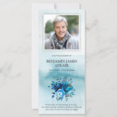 Rouwkaarten met dankbetuiging | Aquarel en bloem (Voorkant)