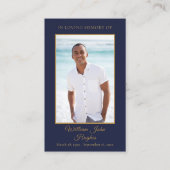 Rouwkaarten met Gebed en Foto ter Nagedachtenis in Visitekaartje (Voorkant)