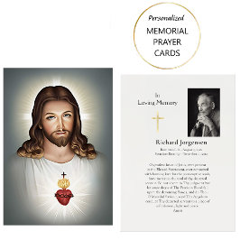 Rouwkaarten met het Heilig Hart van Jezus Plaatskaartje