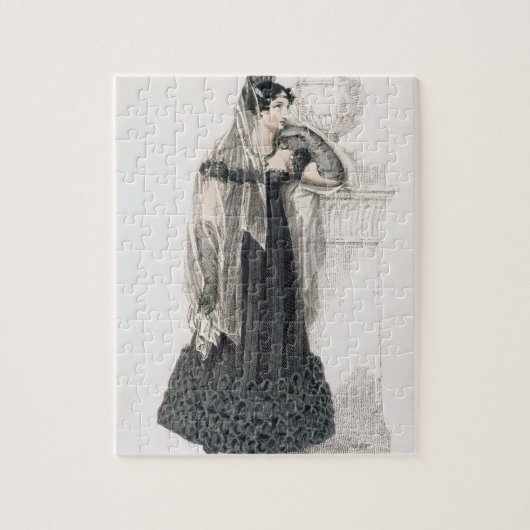 rouwkleding, mode bord van Ackermann's Rep Legpuzzel (Verticaal)