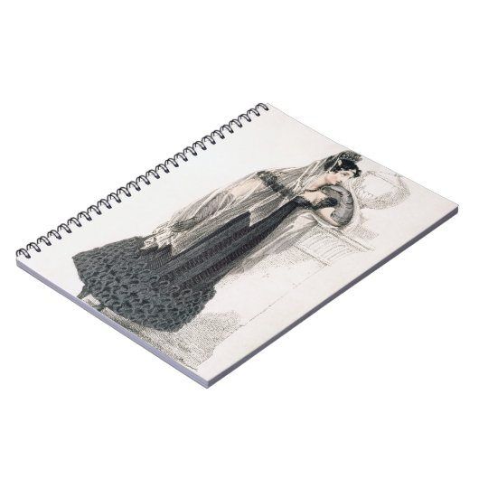 rouwkleding, mode bord van Ackermann's Rep Notitieboek (Linkerzijde)