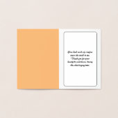 rouwkruis dank u bericht voor condoleances folie kaarten (Binnen)