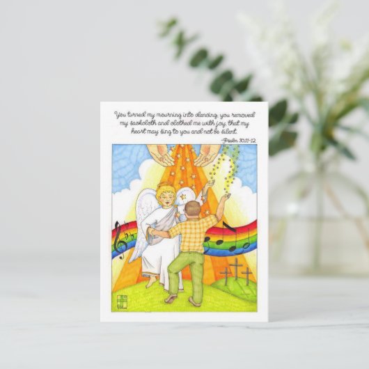 Rouwlied Inspirerend Post Kaart (Staand voorkant)