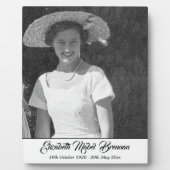 Rouwmemento in zwart-wit Foto Fotoplaat (Voorkant)