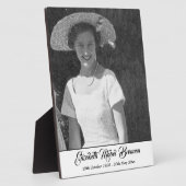 Rouwmemento in zwart-wit Foto Fotoplaat (Zijkant)