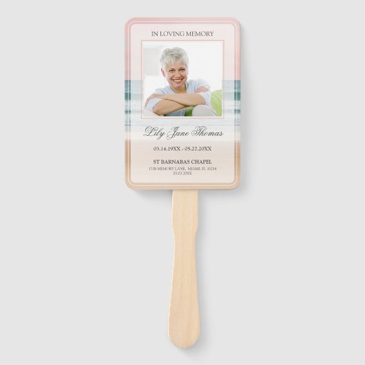 Rouwprogramma 'Oceaan in Loving Memory' Handwaaier (Voorkant)