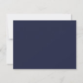 Rouwviering Van Levensgroen Navyblauw Bedankkaart (Achterkant)