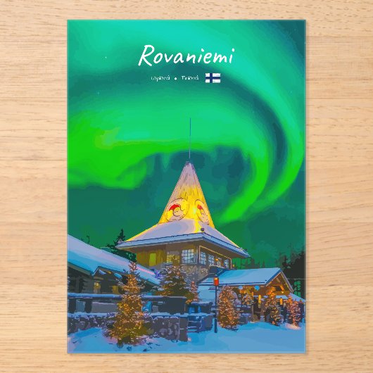 Rovaniemi, Finland Acryl Uitnodigingen (Voorkant)