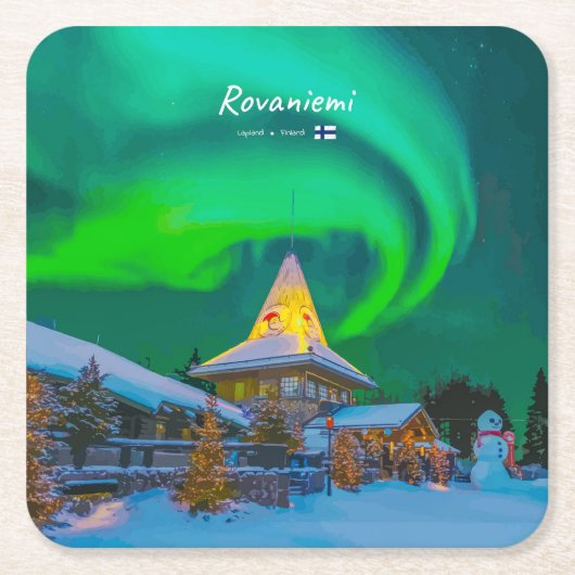 Rovaniemi, Finland Kartonnen Onderzetters (Voorkant)